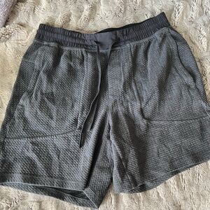 Lululemon black textured shorts